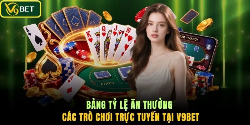 Bảng tỷ lệ ăn thưởng các trò chơi trực tuyến tại V9BET